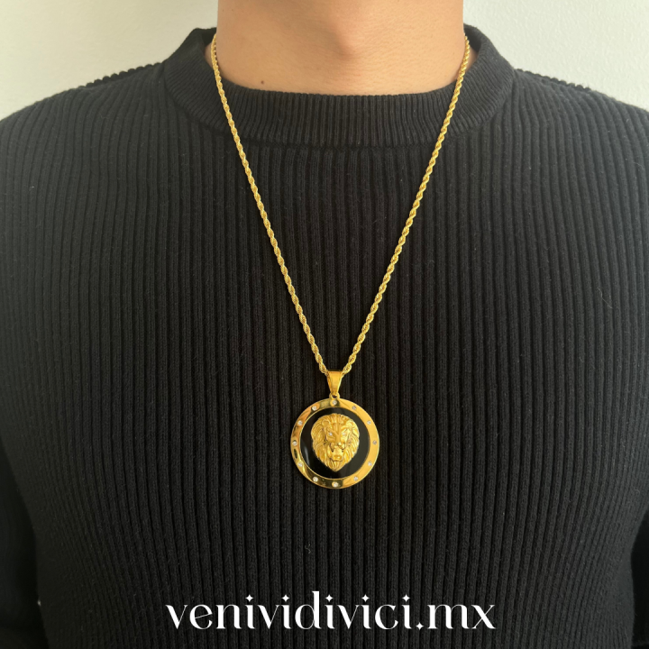 ♡Collar león dorado