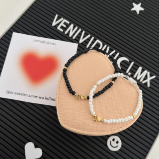 Pulseras pareja con inicial ♡