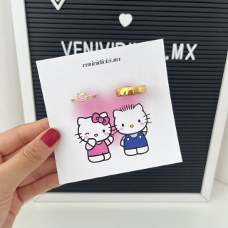 Anillos pareja Hello Kitty