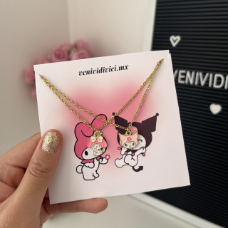 Collares My melody y Kuromi