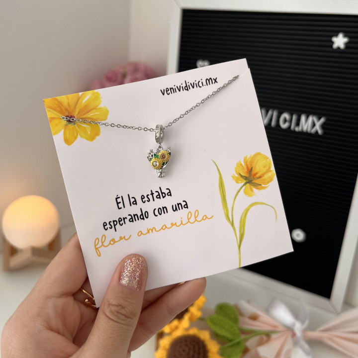 Collar girasoles
