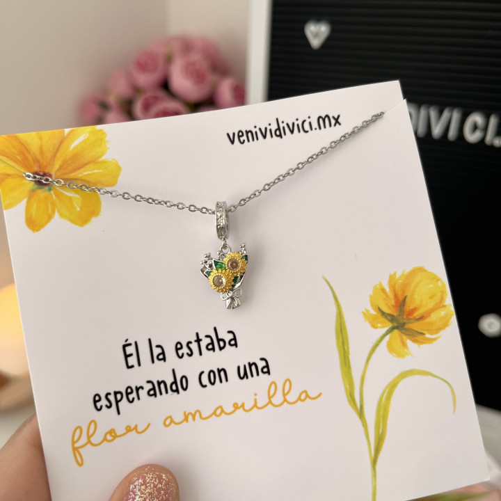 Collar girasoles
