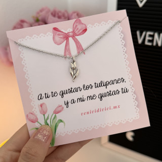 Collar tulipán plata