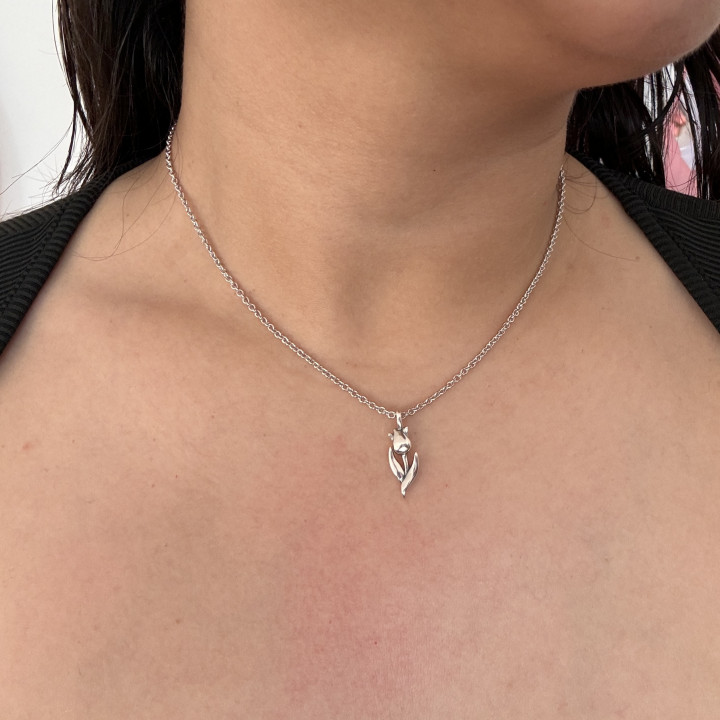 Collar tulipán plata