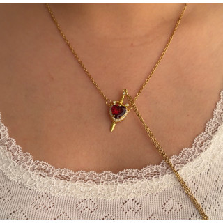 Collar espada y corazón