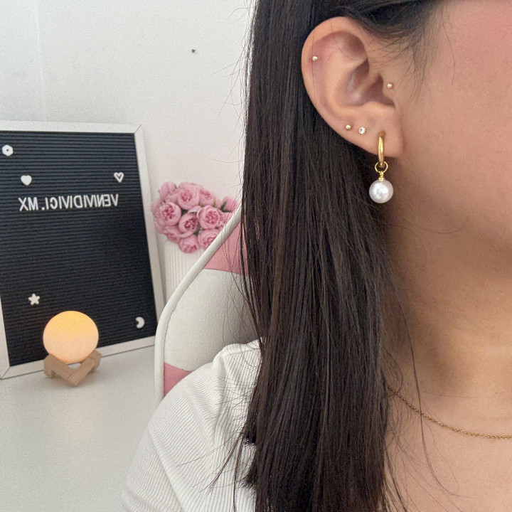 Aretes perla