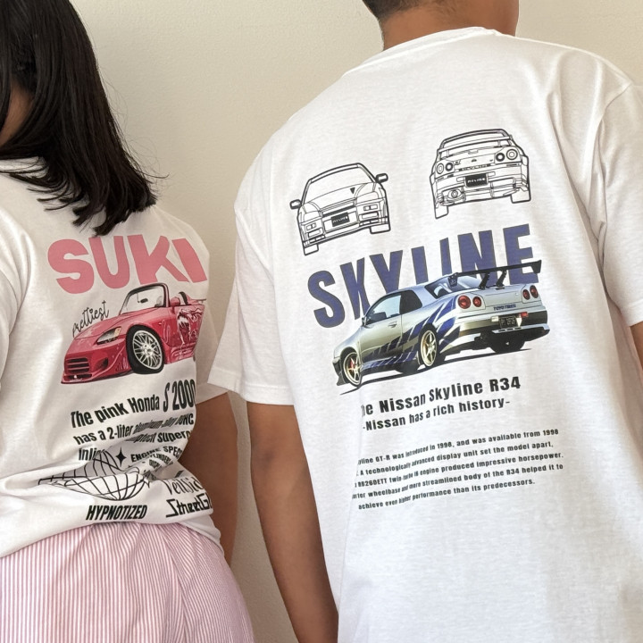 Playeras Skyline y Suki