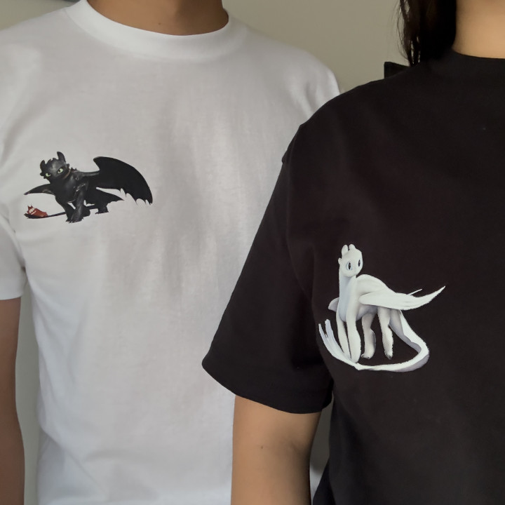 Playeras Chimuelo y Furia Luminosa