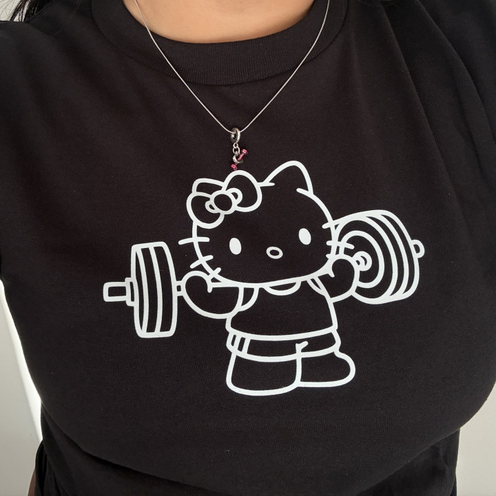 Playera Hello kitty gimnasio