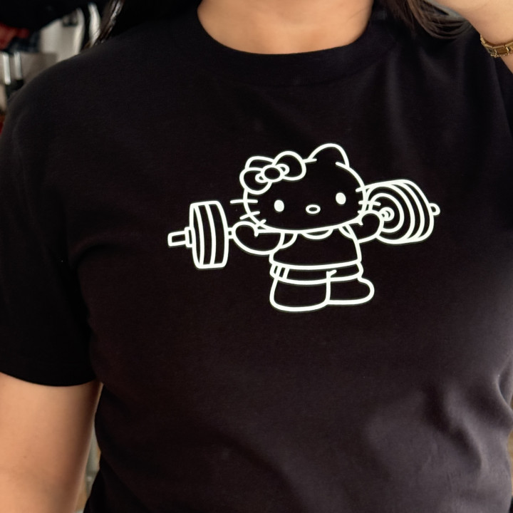 Playera Hello kitty gimnasio