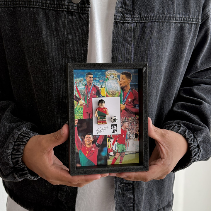 Cuadro CR7 Portugal lego