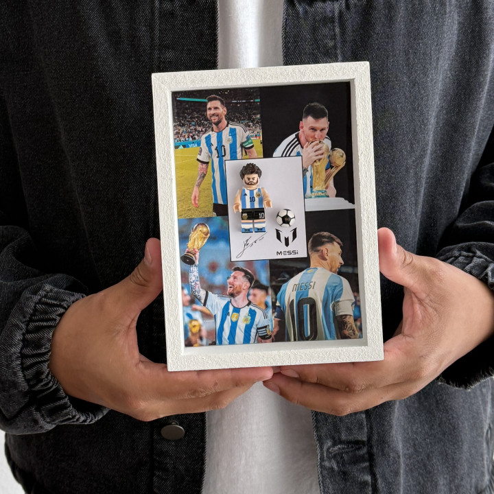 Cuadro Messi Argentina Lego