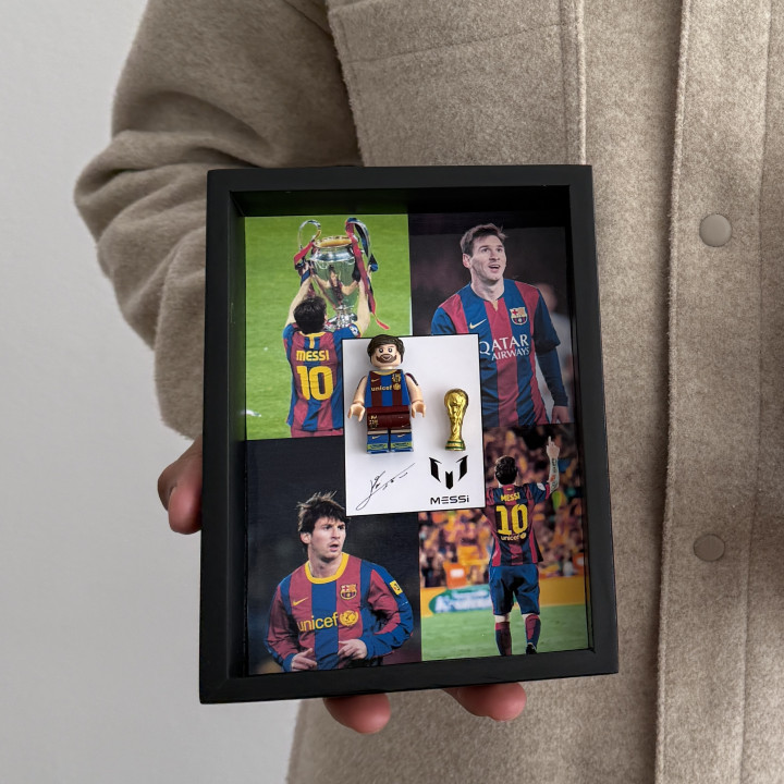 Cuadro MESSI Barcelona Lego
