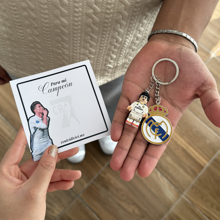 Llavero lego Messi y CR7