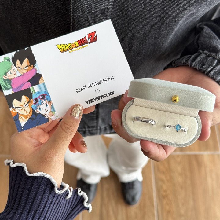 Dúo de anillos Vegeta y Bulma