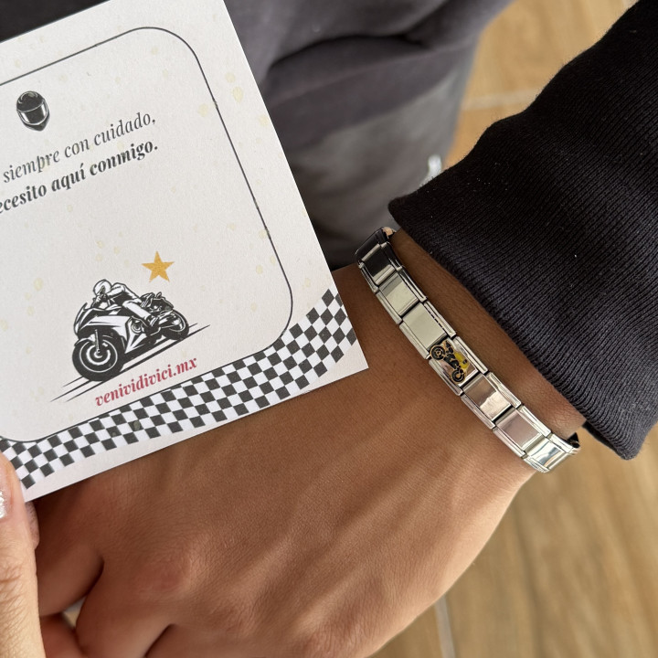 Brazalete italiano moto maneja con cuidado