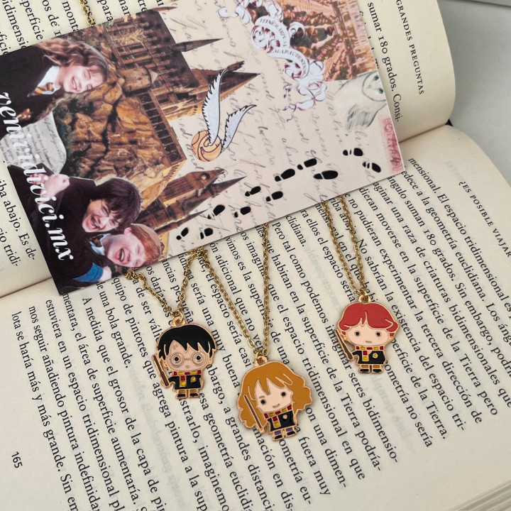Trío de collares Harry Potter