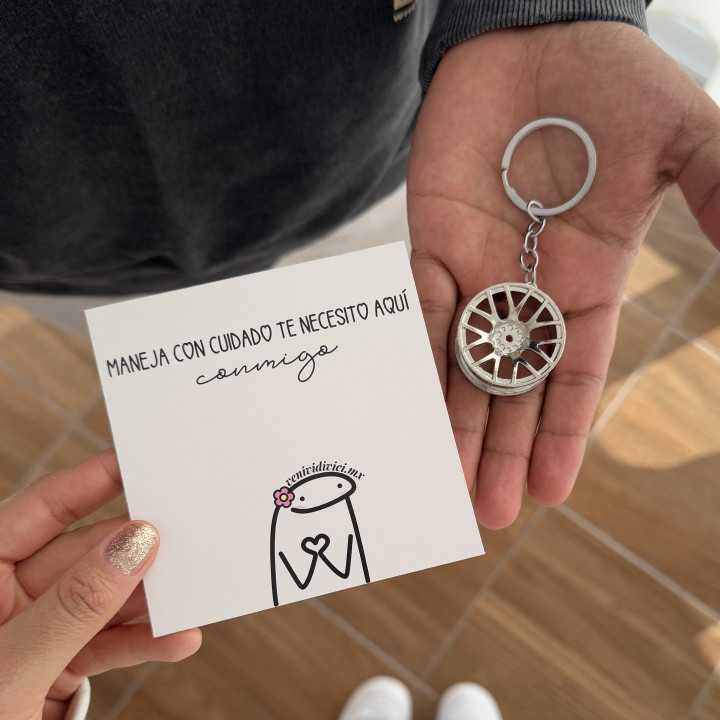 Llavero Rin maneja con cuidado