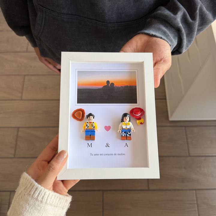 Cuadro lego personalizado Woody y Jesse