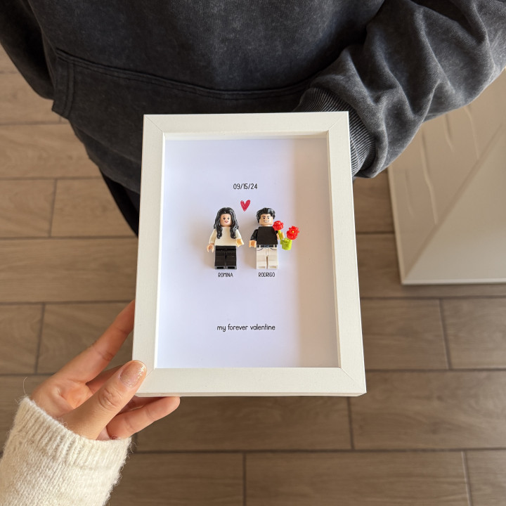 Cuadro lego pareja personalizado