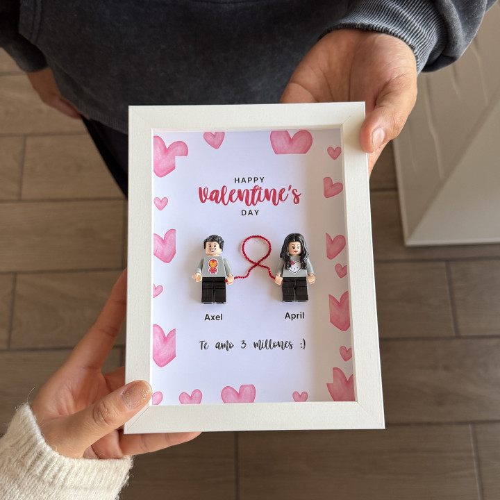 Cuadro lego pareja San Valentin