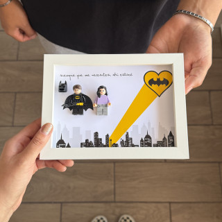 Cuadro lego pareja Batman