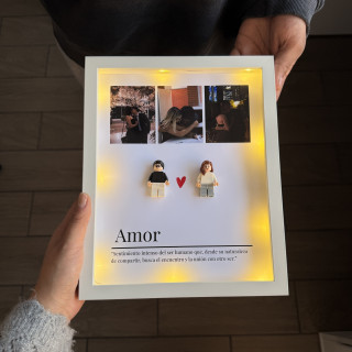Cuadro lego pareja luz