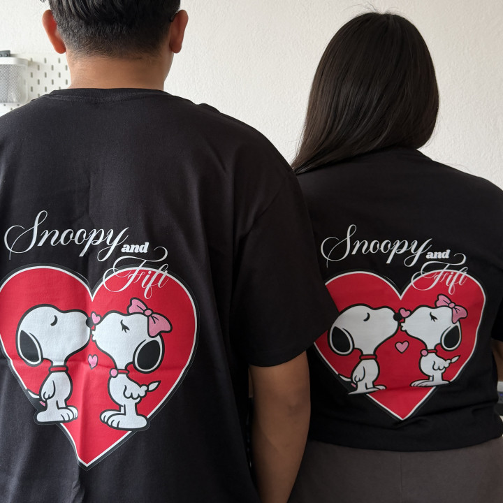Dúo de playeras Snoopy corazón