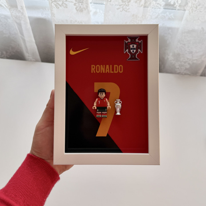 Cuadro CR7 Portugal lego