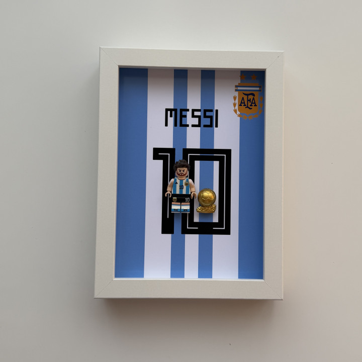 Cuadro Messi Argentina Lego