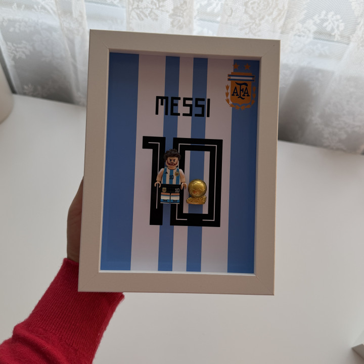 Cuadro Messi Argentina Lego