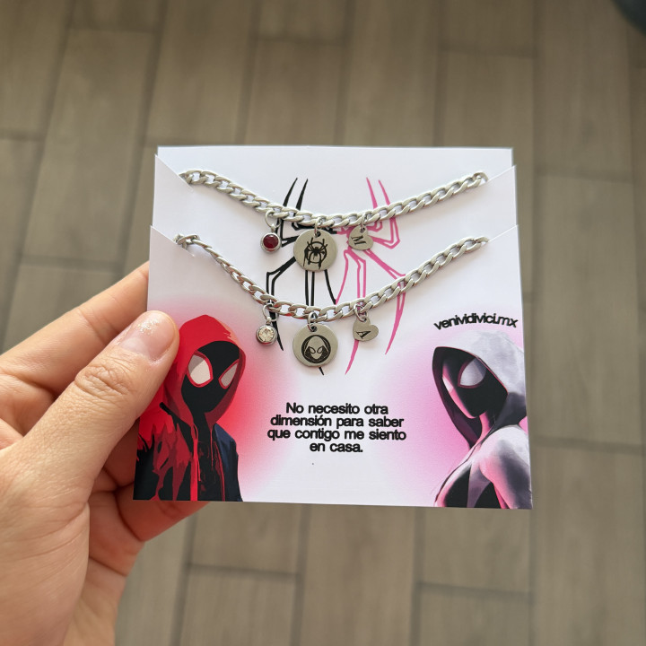 Brazaletes Spiderman y Gwen