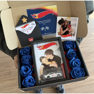 Set flores y cuadro coche