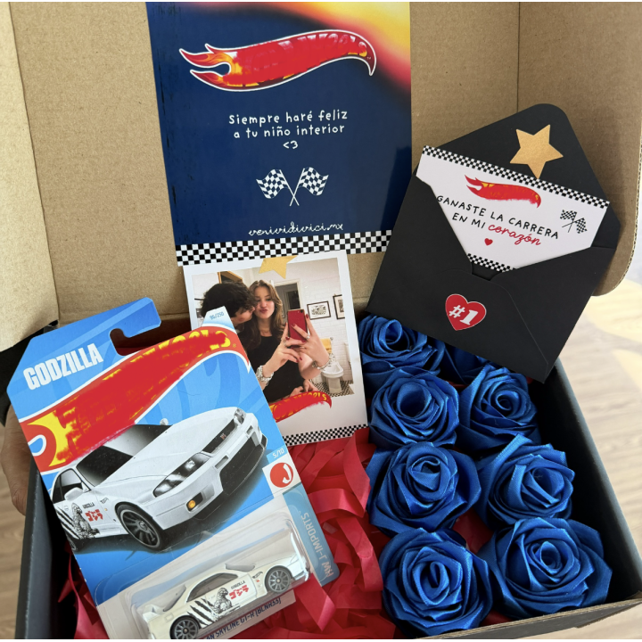 Set coche y flores