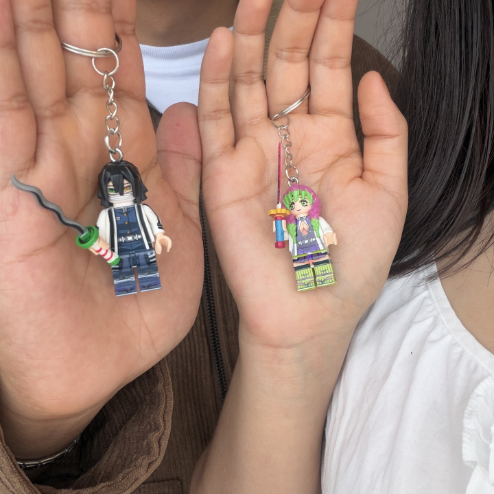 Llaveros Mitsuri y Obanai Iguro