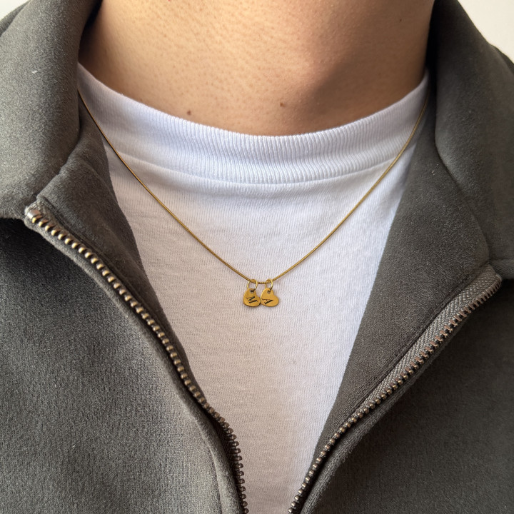 Dúo de collares corazón mini