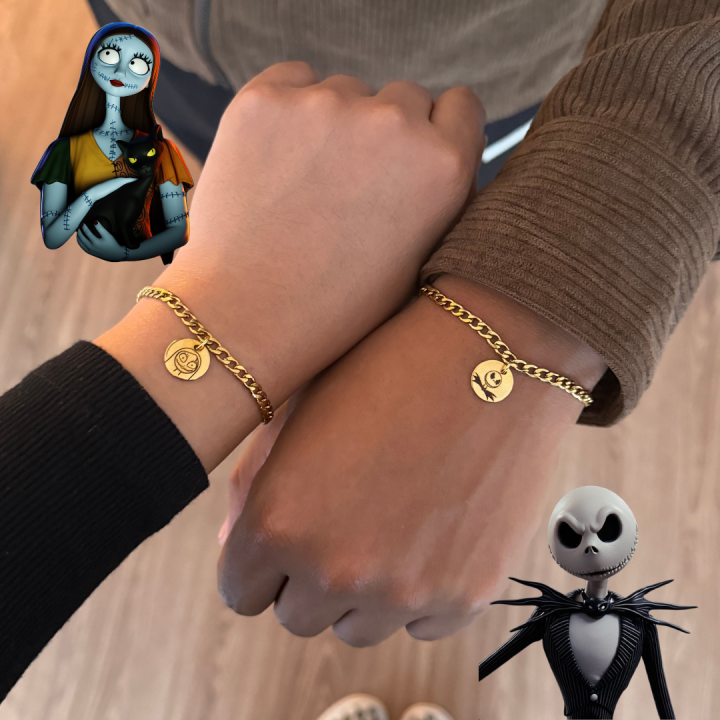 Brazaletes Sally y Jack Skellington