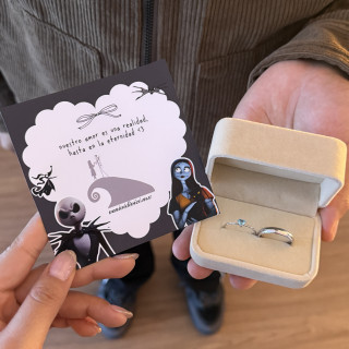 Dúo de anillos Sally y Jack Skellington