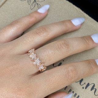 Anillo flor rosegold♡