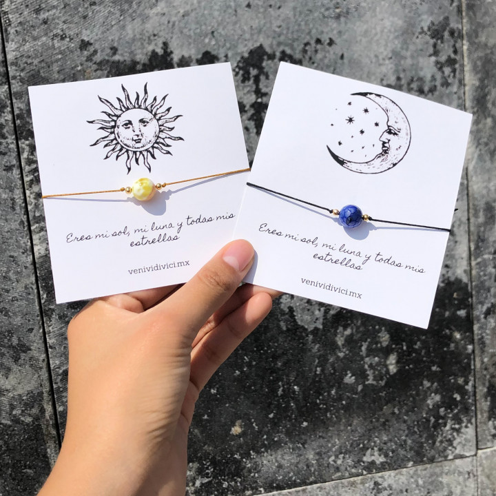 Pulseras sol y luna