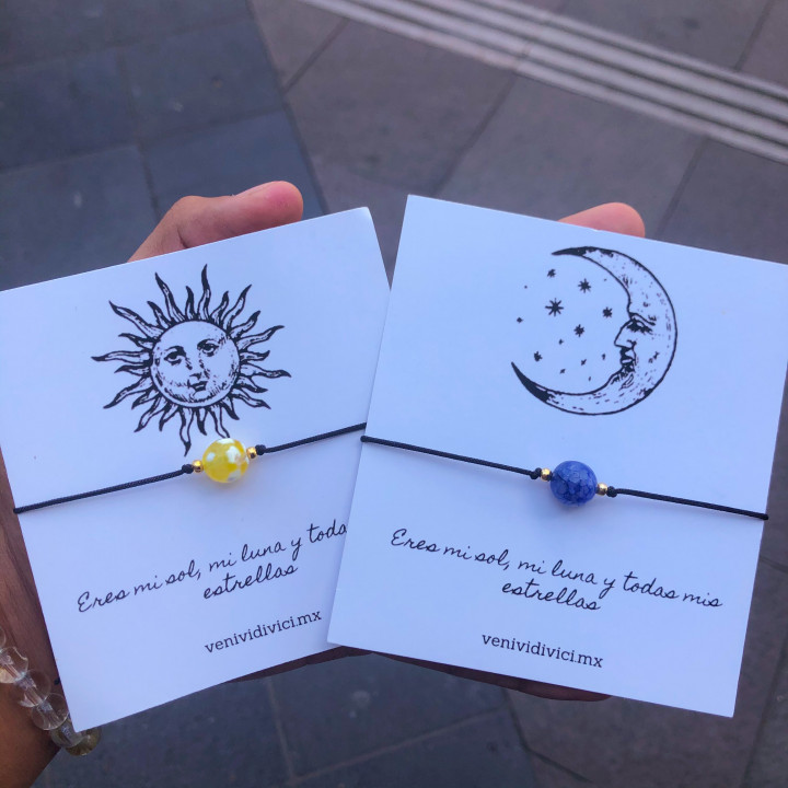 Pulseras sol y luna