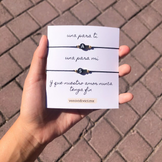 Pulseras pareja iniciales