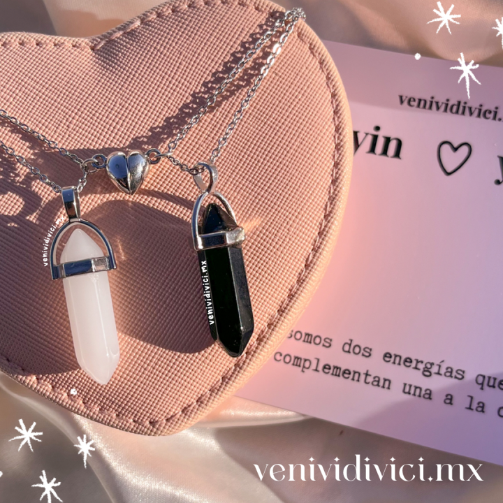 Yinyang cuarzo collares♡